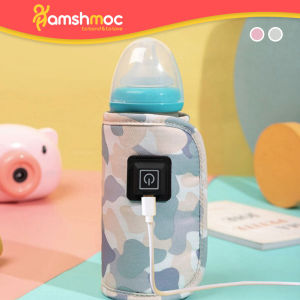 Hamshmoc Usb Charge Baby Milk Bottle Insulated Bag Portable With Handle Adjustable Infant Feeding Bottle Thermostat Nursing Cover For Home Traveling Essentials