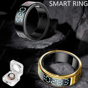 For Xiaomi Smart Ring Men Women Display Screen Heart Rate Blood Oxygen Monitoring Multi Sports Modes IP68 5ATM Waterproof SR08