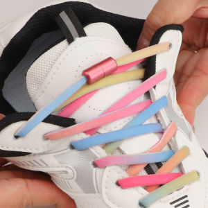 Colorful Elastic Shoe Laces Round Capsule Lock No Tie Shoelaces For Sneakers Adults and Children Convenient Lazy Shoes Lace