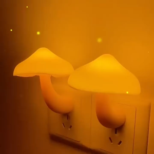 Colorful Mushroom Night Light LED Dimmable Bedside Lamp Plug-in Mini for Bedroom Kids Nursery Decor