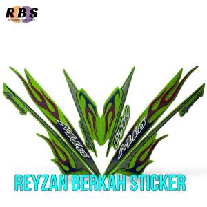 STIKER STRIPING LIS LES BODY YAMAHA MIO SPORTY 2006 API HIJAU
