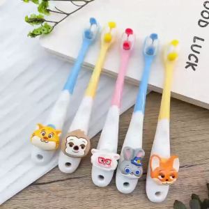 Crazy Animal City Toothbrush 6 to 12 Years Old Gum Protection Toothbrush Soft Bristles Premium Cute Rabbit Children Toothbrush