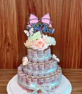 cốt bánh gato tặng tiền bánh rút tiền hoa tiền bánh sinh nhật rút tiền quà tặng mẹ quà tặng bố (KHÔNG KÈM TIỀN)