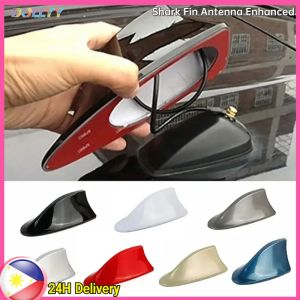 [🇵🇭 24h Delivery] Dollyy Universal Car Shark Fin Antenna Orginal Solar Navara Honda Mazda Carbon Fiber Car Roof Decorative Aerial Auto Radio AM FM Signal Amplifier For Ford Nissan