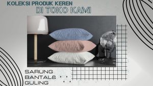 Sarung 1 SET bantal/guling katun embos motif
