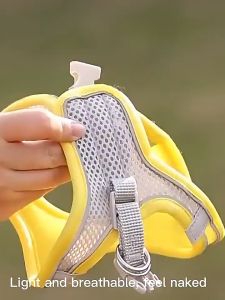 Rompi kucing Harness Busa Reflektif Rompi Hewan Peliharaan Dada Anjing Kucing dengan Tali Bernapas