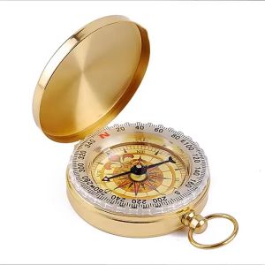 ARAFURA - FORFAR Kompas Militer Portabel Lipat Metal Lensatic Compass - F01