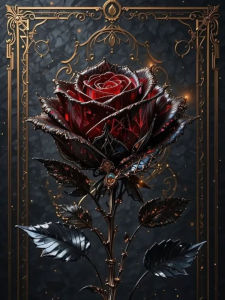 Kayou | 1000 Pcs Gothic Black Gold Rose Puzzle Home Decor Adults Puzzle Games Family Fun Floor Puzzles Educational Toys for Kids