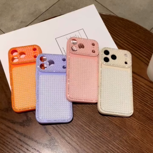 Elegant Stereo Pearl Texture Anti-slip Lightweight Rigid PC Phone Cover For iPhone 17 16 15 14 13 12 11 Pro Max