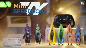 CONUSEA | 2.4G Mini RC Speedboat Multiple Player Game Double Motor High Speed Ship Lake Pool Bathtub Waterproof RC Stunt Boat Toy for Kids