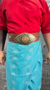 Arrouha Bengkung Tradisional Kulit Asli Untuk Pemakaian Bersama Pending Untuk Busana Melayu