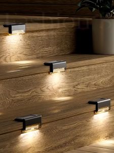 Bisa COD Lampu Hias Tangga Taman Lampu Pagar LED Tahan Air Tenaga Surya Matahari Otomatis Outdoor Teras Dekorasi Taman Lampu Balkon Luar