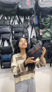 TAS SLING BAG 3IN1 EXCLUSIVE BLACK TAS TANGAN PRIA CLUCTH BAG WATERPROOF [SIELLE.ID 9130]