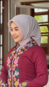 Kebaya Encim Bordir Warna Motif Bunga Lengan Panjang | SIZE S - XXXL Jumbo | Bahan Katun | EL Lucky