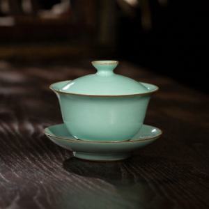 SANQINTANG | Crackled Glaze Three Talent Lidded Bowl Ceramic 1 piece