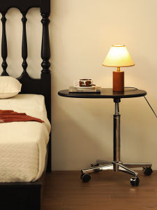 Nordic Style Adjustable Height round Elliptical Hole Stone Rock Plate Sofa Coffee Table Bedside Storage Corner Table Small Desk