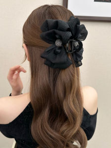 Double-Sided Large Bowknot Cloud Bubble Hair Clip Womens New 2024 Fashion Hair Accessories Mesh Shark Clip Stylish Hair Grips