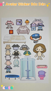 (22B)Bộ Avatar Sticker đồ chơi bóc dán đồ chơi giấy bóc dán phát triển trí thông minh cho bé