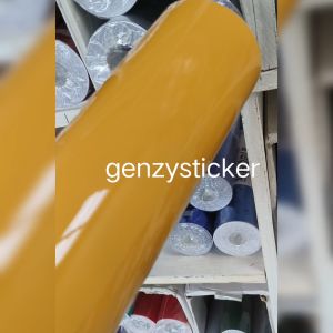 Stiker Scotlet Kuning Glossy Mengkilat