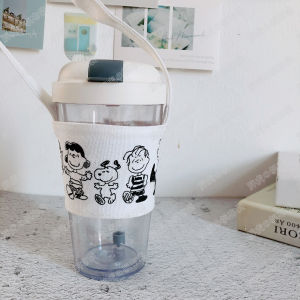 Snoopy Cute Milk Tea Cup Cover Protective Cover Oven Mitts Crossbody Thermos Cup Cup Bag Handbag Custom Logo