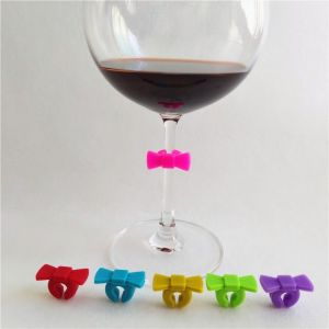 Silicone Cup Markers Tongue Shaped Tea Cup Identifiers Water Tea Cup Distinguisher Fun Kitchen Accessories Drinkware