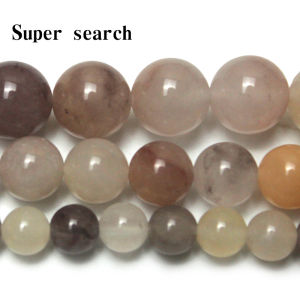 Raw Ore Violet Stone Chalcedony Gray Purple Dispersion Beads round Beads DIY Handmade Bracelet Necklace Ornament Beaded
