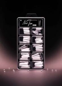 100pcs/box 10 types Fake Nail Tips Coffin Press on Nail Clear Full Cover Nail Artificial Press on Long Ballerina