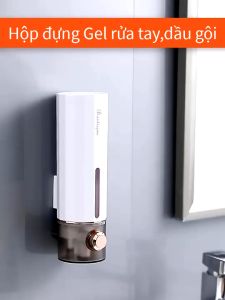 Bình Đựng Sữa Tắm Dầu Gội Treo Tường 450ml – Không Khoan An Toàn Cho Gia Đình Gọn Gàng Phòng Tắm
