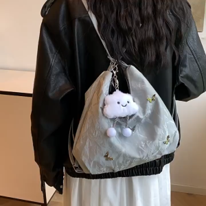 BHQ Butterfly Casual Handbag Soft Large Capacity Multi-purpose Shoulder Bag Backpack Tote Purse Women