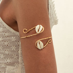 Vòng Tay Xoắn Ốc Điều Chỉnh Ingemark 2025 Dành Cho Nữ Kiểu Dáng Cổ Điển Thanh Lịch Hình Vỏ Sò Mở Màu Vàng Hợp Kim Sắt Trang Sức Mùa Hè Quyến Rũ