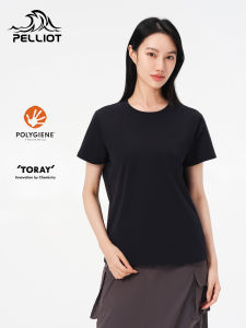 Pelliot Quick Dry Casual Womens T-shirt Half Sleeve Short Sleeve Breathable Antibacterial Outdoor Sports Running Hiking Climbing