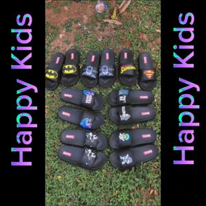 Sandal Anak Laki-Laki Perempuan Motif Dino Blue Bahan Ringan Empuk