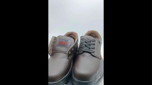 Brown Leather Safety Shoes Safety Boots Men Working Shoes Steel Toe Cap Steel Midsole Kasut Kerja Kilang Kasut Kulit
