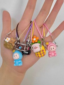 Labubu Cute Mini Cup Camera Accessories Fashionable Trendy Doll Clothes Front High Energy Second And Third Generations Universal Hanging Ornaments