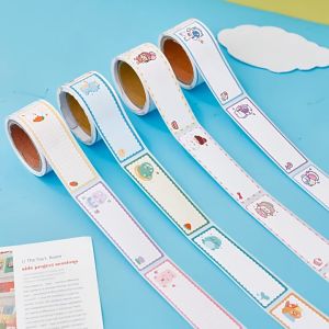 Cuộn 60 Nhãn Dán Ghi Chú Đa Năng Họa Tiết Hoạt Hình Dễ Thương Cho Học Sinh