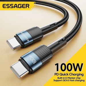 Essager PD 100W Type C To USB C Cable USB-C PD Cable Fast Charging Charger Wire Cord For Macbook Samsung Xiaomi vivo Quick Charge Type-C Cable