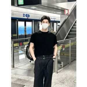 ZHUOCAN | High-end Cleanfit Short Sleeve Men Cotton T-shirt