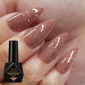 Bộ Dụng Cụ Làm Móng 10ml Gel Nền Cao Su Nhũ Lấp Lánh 2 Trong 1 Bền Lâu Không Cần Tẩy Không Cồn