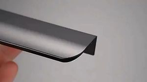 Aluminum Alloy Hidden Cabinet Handle Cupboard Kitchen Drawer Recessed Furniture Handle (Curved/Flat)