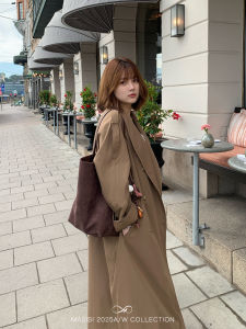 MASISI | Áo Khoác Trench Coat Phong Cách Old Money Ôm Sát Dài