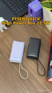 Sạc dự phòng có chân cắm sạc nhanh Điện bá đạo PISEN QUICK - High Power Box sạc iPhone Android 22.5W 20W sạc an toàn bảo vệ máy chống chai pin - Chính hãng có bảo hiểm 46 Tỷ