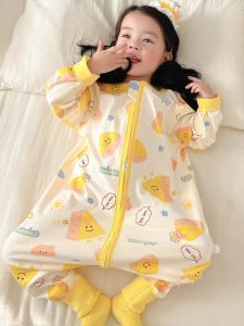 Children Sleeping Bag Baby Class a Pure Cotton Seamless One-Piece Pajamas Boy Boneless One-Piece Homewear Girl Anti-Kicking Blanket