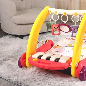 4 In1 Baby Walker Toddler Toys Baby PlayGym Music Piano Toddler Toy Music Education Toys baby playmat 二合一学步健身架
