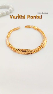 Gelang xuping gelang dewasa permata simple polos rantai perhiasan lapis emas gold B175