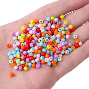 10g 4mm High Quality Solid Color Czech Glass Beads Round Spacer Loose Beads DIY Bracelet Necklace for Jewelry Making Sewing Accessories