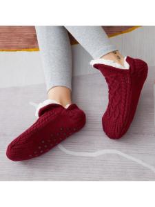 Thickened Fleece Childrens Floor Socks Coral Velvet Indoor Slippers Anti-Slip Warm for Winter below 40 Degrees Celsius