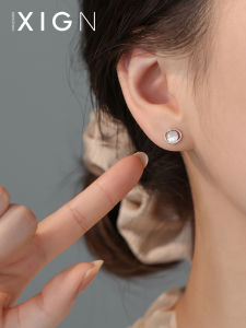 XIGN Cats Eye Stone Earrings 999 Pure Silver New Style 2025 Luxury Womens Earrings Elegant High-End Ear Jewelry