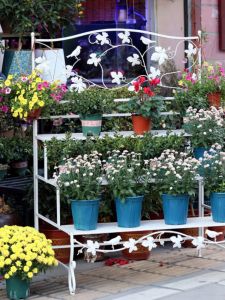 Iron Art Staircase Three-layer Square Foldable Plant Stand Indoor Outdoor Balcony Courtyard High Model Storage Rack Plant Stand