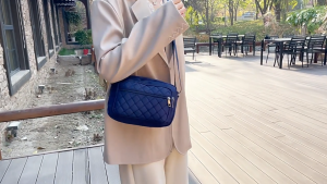 [ SIZE 24CM ] Túi đeo chéo nữ vải dù trần trám nhiều ngăn chống thấm nước phong cách Hàn Quốc