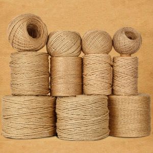 1/2/3/4/5/6/8/10mm Macrame Jute Rope Cotton Cord Twisted Thread Macrame Supplies DIY Crafts Gift Wrapping Home Decortion